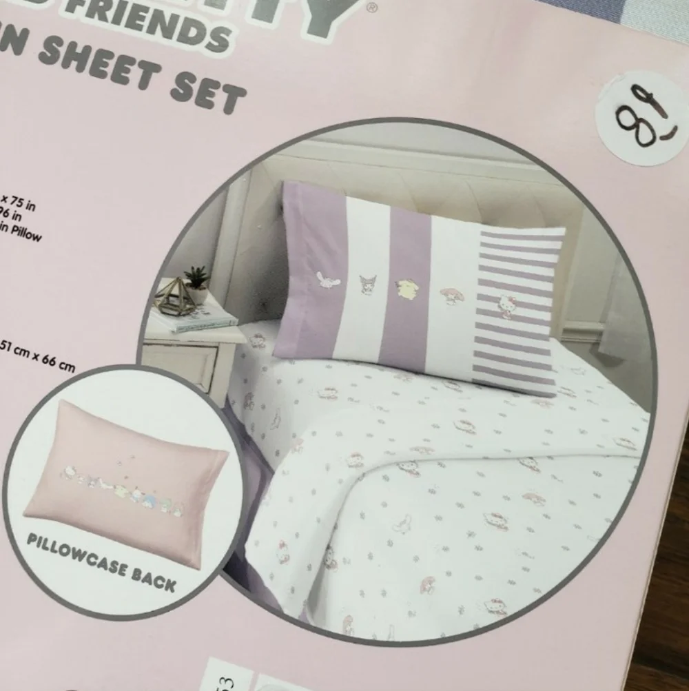 Hello Kitty & Friends Twin Sheet Set - 3Pc